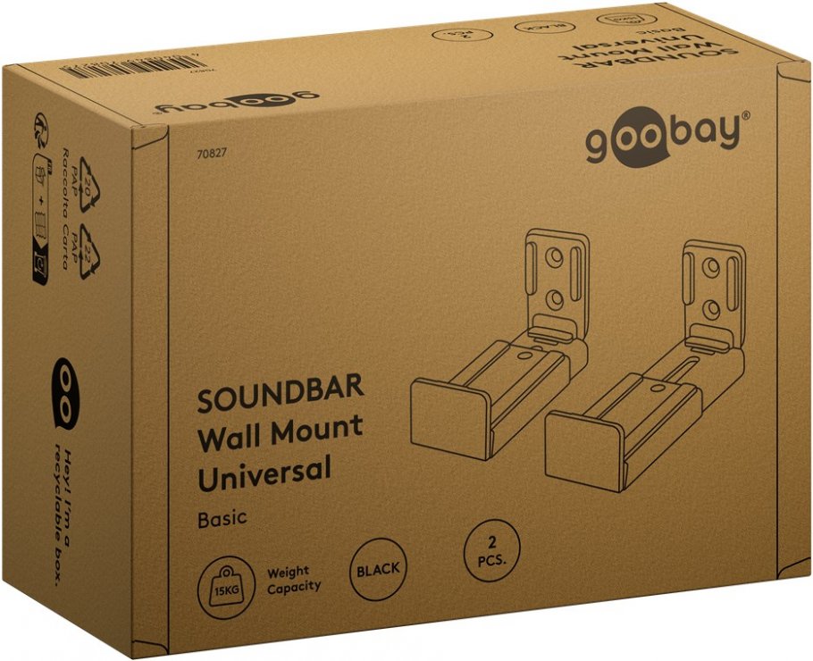 Imagine Suport universal soundbar montare perete, Goobay G70827